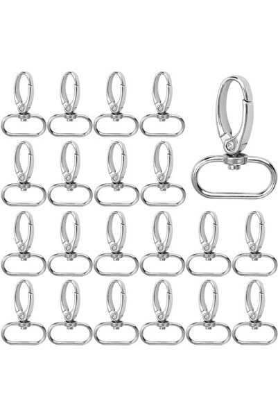 Morvena Picks Cârlige pentru carabiniere metalice cu inele D de 32 mm, rotati...