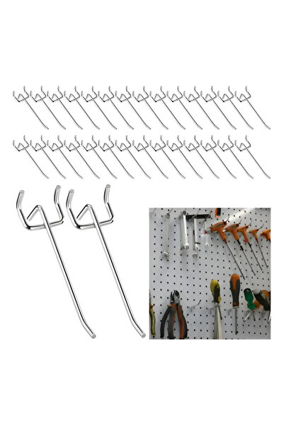 Morvena Picks Cârlige de scândură perforată #4, set de 50 de piese, pentru or...