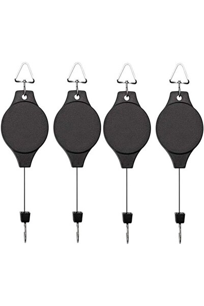 Morvena Picks Set de 4 scripete retractabile pentru plante cu rotile pentru a...
