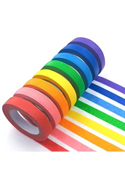 Morvena Picks 24 role, bandă de mascare, 1,5 cm*20m, bandă de mascare colorat...