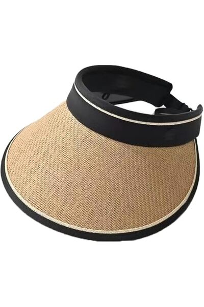 Morvena Picks Parasolar de paie pentru femei cu boruri late - Protecție UV UP...