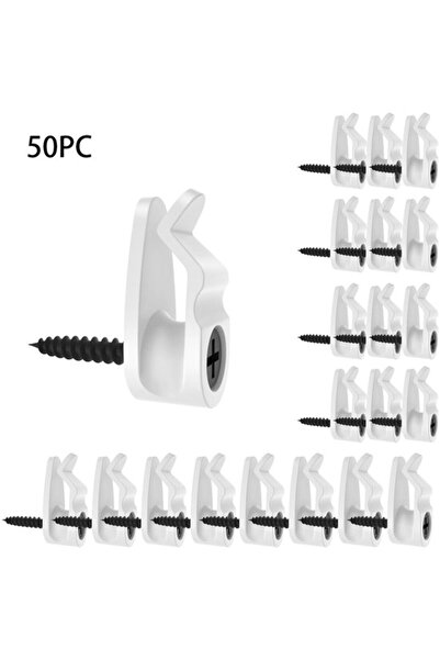 Morvena Picks 50 - Agrafe pentru lumini de Craciun - 2,6*2,3*1,2cm, carlige d...