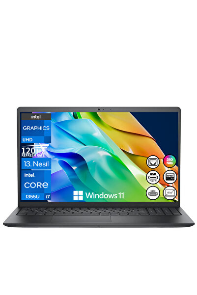 Dell Vostro i7-1355U 32GB RAM 2TB SSD 15.6" FHD 120Hz W11 N1605PVNB3530U Taşı...
