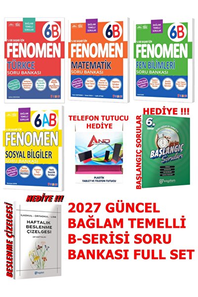 Fenomen Yayıncılık 6.SINIF B-SERİSİ 2026-2027 MÜFREDAT SORU BANKASI SET 4 ANA DERS BAĞLAM TEMELLİ