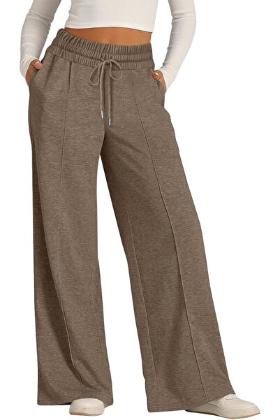GENERAL Women's Athletic Pants Wide Leg Lightweight High Waist Sweatpants wit...