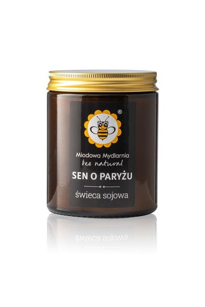 Miodowa mydlarnia Lumânare de soia Visul Parisului - aromă de citrice, tranda...