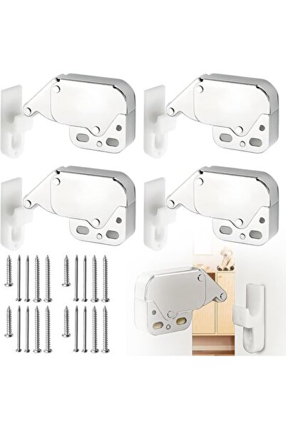 Morvena Picks 4 mini încuietori automate cu arc/tactil, feronerie pentru dula...