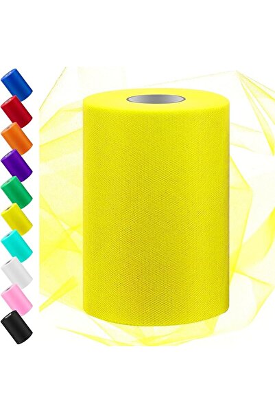 Swpeet Supbet 6Inch X 100 Yards Red Polyester Tulle Fabric Roll Tulle Fabric ...