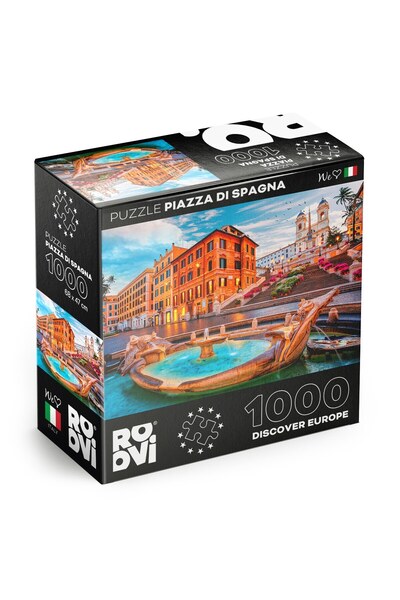 Roovi Puzzle Piazza di Spagna, Roma, Italia – Puzzle pentru adulți cu 1000 de...
