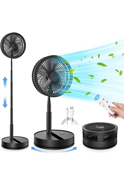 Morvena Picks Ventilator oscilant, 8000 mAh, alimentat cu baterie, USB-C, cu ...