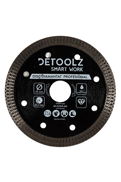 DETOOLZ Turbo diamond disc 115x22.2mm, wet/dry cutting