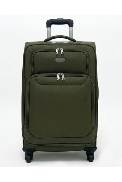 KTMC Checked Travel Soft Trolley Luggage with 2-Wheel Design, Size- 32" Army ...