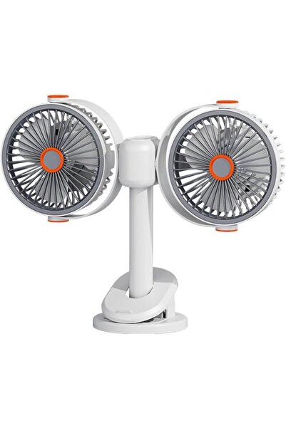 Morvena Picks Ventilator cu clips, ventilator de birou reîncărcabil cu două c...