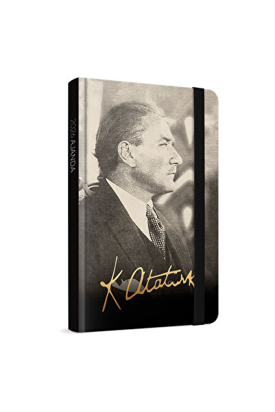 Gıpta Atatürk-D İplik Dikişli Sert Kapak 13x21 2026 Günlük Krem Ajanda 139-AKK-1