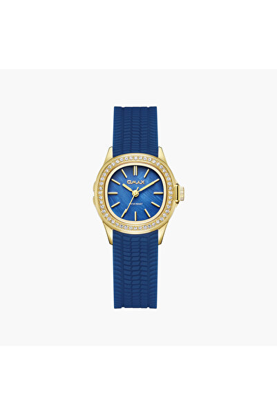 Omax Women's Analog Round 28 MM Butterfly Buckle Watch | SQ-ESS002GJJI3