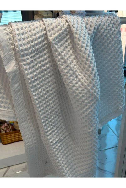 Mummys Love Waffle Baby Blanket 100*120cm - 100% Natural Cotton - White