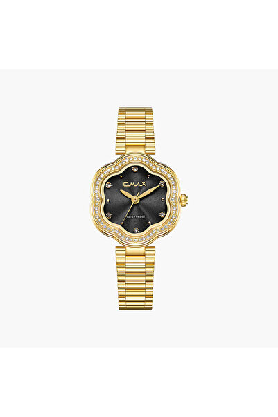 Omax Women's Analog Asymmetric 32 MM Metal Clasp Watch | SQ-CS016G21S3
