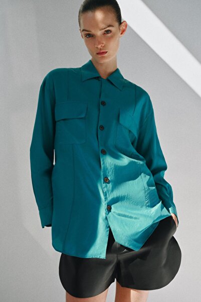 Butik قميص ALLBUCKS ZA *RA* ZW Collection ذو تصميم انسيابي مع جيوب ABZRA00138