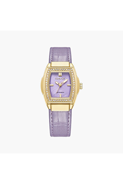 Omax Women's Analog Rectangular 30 MM Strap Buckle Watch | SQ-CSL002GZHI3