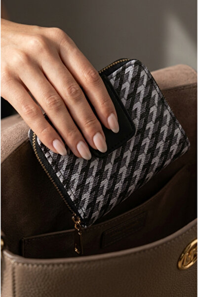 Mazel Design Mini Card Holder and Wallet with Zippered Coin Compartment