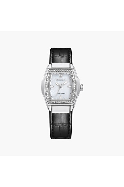 Omax Women's Analog Rectangular 30 MM Strap Buckle Watch | SQ-CSL002P32I1