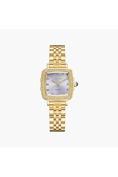 Omax Women's Analog Square 25 MM Metal Clasp Watch | SQ-CS014GZ1S3