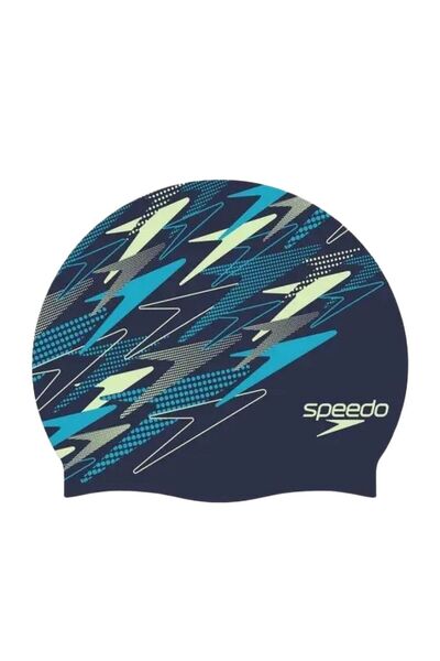 SPEEDO Prınted Sılc Cap Au Unısex Lacivert Yüzücü Bonesi UNISEX YÜZÜCÜ BONESİ