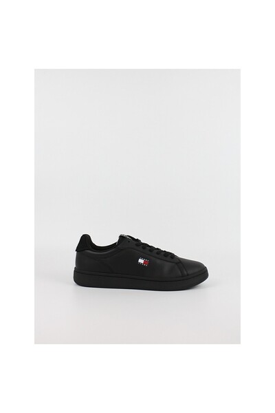 Tommy Hilfiger Men's Brand Logo Black Sneakers Suitable for Daily Use
