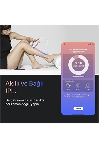 Braun IPL Skin i·expert, Evde Lazerle Tüy Alma, App ile, Çanta, Gillette Venus, 2 Başlık, PL7211