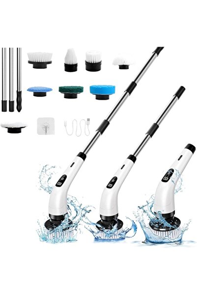 UANDME فرشاة تنظيف كهربائية دوارة، فرشاة استحمام لاسلكية 2024، 8 رؤوس قابلة ل...
