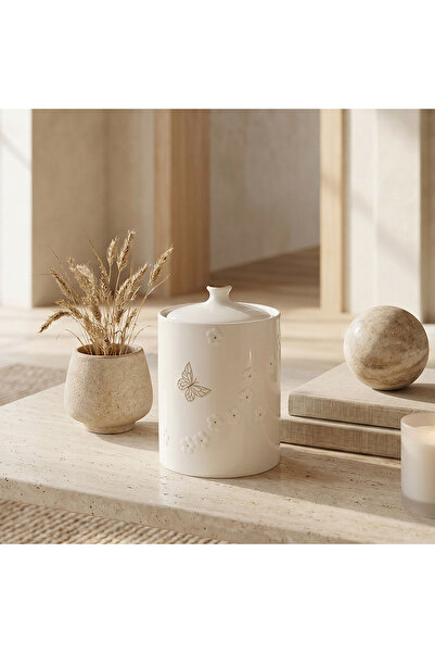 Lifestyle Butterfly Porcelain Jar - 500 ml