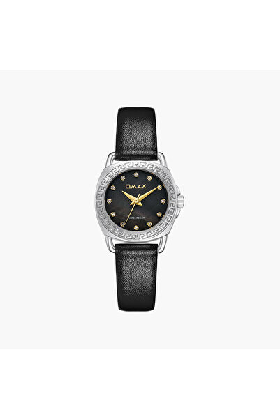 Omax Women's Analog Round 28 MM Strap Buckle Watch | SQ-BSL002P22S3