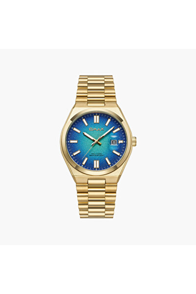 Omax Men's Analog Round 42 MM Butterfly Buckle Watch | 00PSD001G021