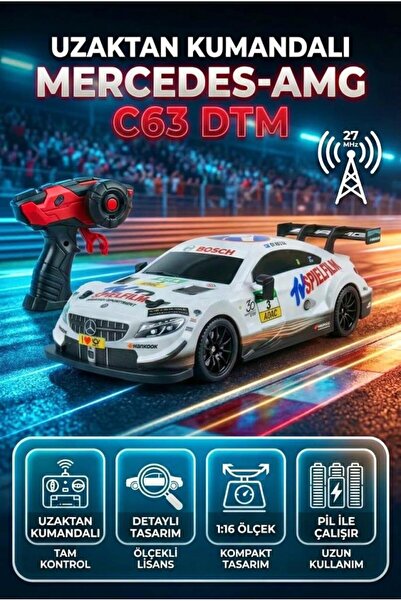 Tıfıl Toys Uzaktan Kumandalı 1:16 Ölçek Full Fonksiyon Oyuncak Araba Mercedes...