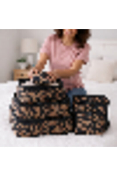 Tois Baby Baby 6-Piece Patterned Mesh Suitcase Organizer Bag Organizer
