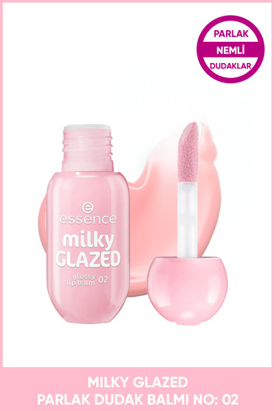 Essence Milky GLAZED Parlak Dudak Balmı No: 02 – Strawberry Whip