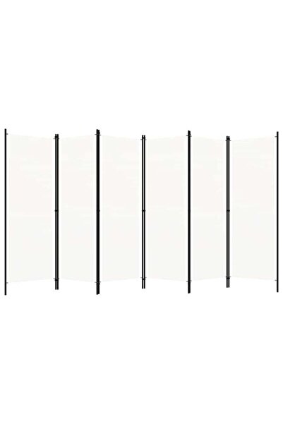 vidaxl Paravan cu 6 panouri, alb, 300 x 180 cm