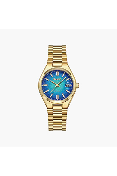 Omax Women's Analog Round 34 MM Butterfly Buckle Watch | 00PSD002G021