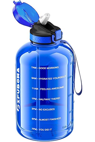 GENERAL 3L Large Water Bottle with Handle and Straw from Givopowa, Leak-Proof...