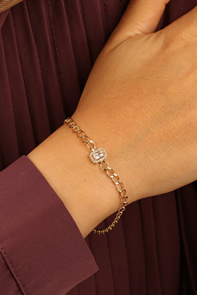 Çgk Çiğdem Gürel Kuyumculuk 14K 19cm Baget Detaylı Gurmet Bilezik