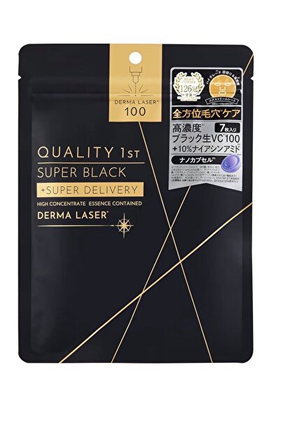 Quality 1st DERMA LASER Super Black VC100 Mask – 7’li Japon yüz maskesi.