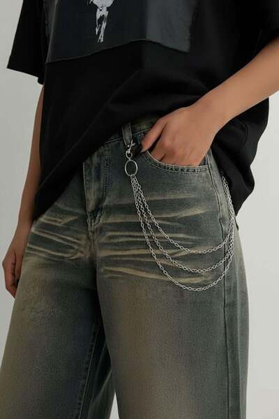 Karakedi Silver Triple Trouser Chain