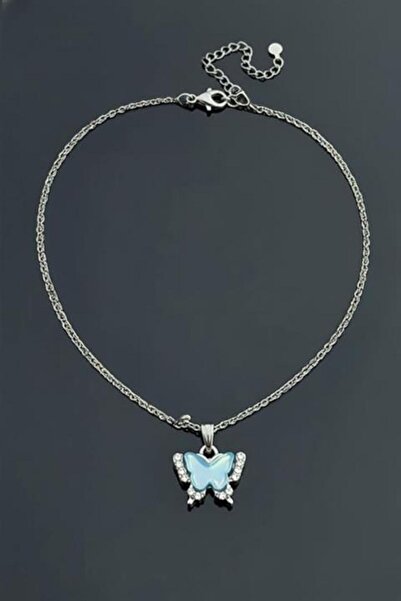 Karakedi Blue Butterfly Stone Necklace