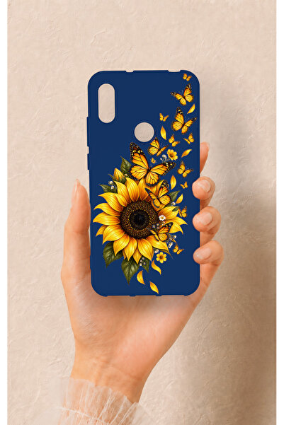 Vip Case Huawei Y6 2019 Uyumlu Ayçiçeği Desenli Silikon Kılıf
