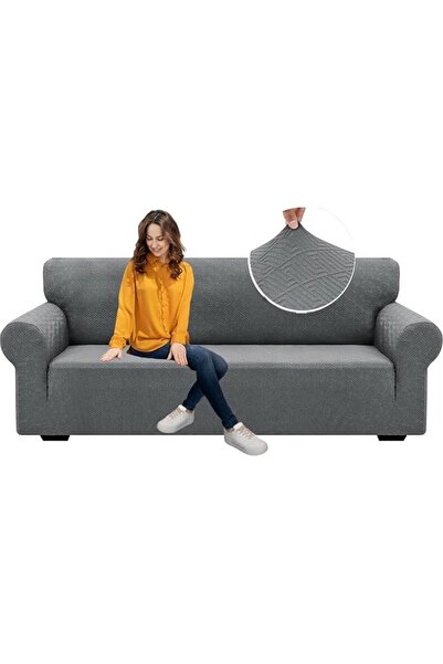 HOMODOSKEY Large Stretch Sofa Cover for 1 2 3 4 Seater Couch, Pet Cat Dog Pro...