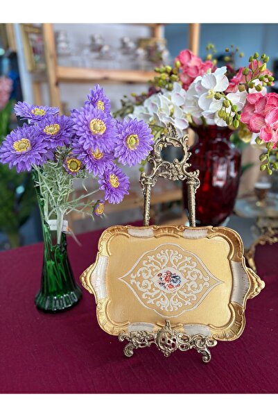 Fiorenza صينية خشب الورد مصنوعة يدويًا 30 سم