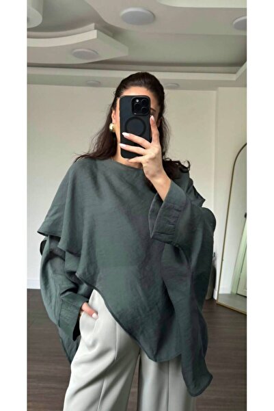 VIORA FASHION PELERİN DETAYLI ŞİFON BLUZ