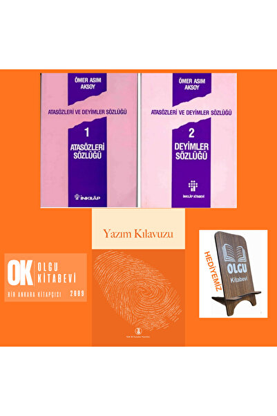 İnkılap Kitabevi Atasözleri Sözlüğü 1 - 2 (Ömer Asım Aksoy) / Yazım Kılavuzu ...
