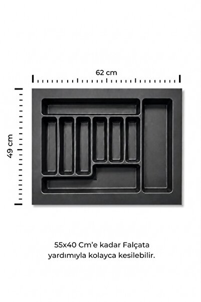 Bürke 62x49 cm Çekmece İçi Kaşıklık Organizer kepçelik ( 55*40 Cm'e Kadar Kes...