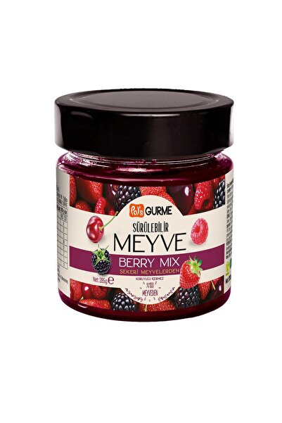 Pol's Gurme Şekersiz Sürülebilir Berry Mix Kreması 285 gr. (%65 Meyveli)